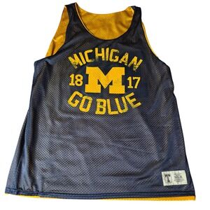 Michigan Wolverines T University Reversible Basketball Jersey XL Go Blue